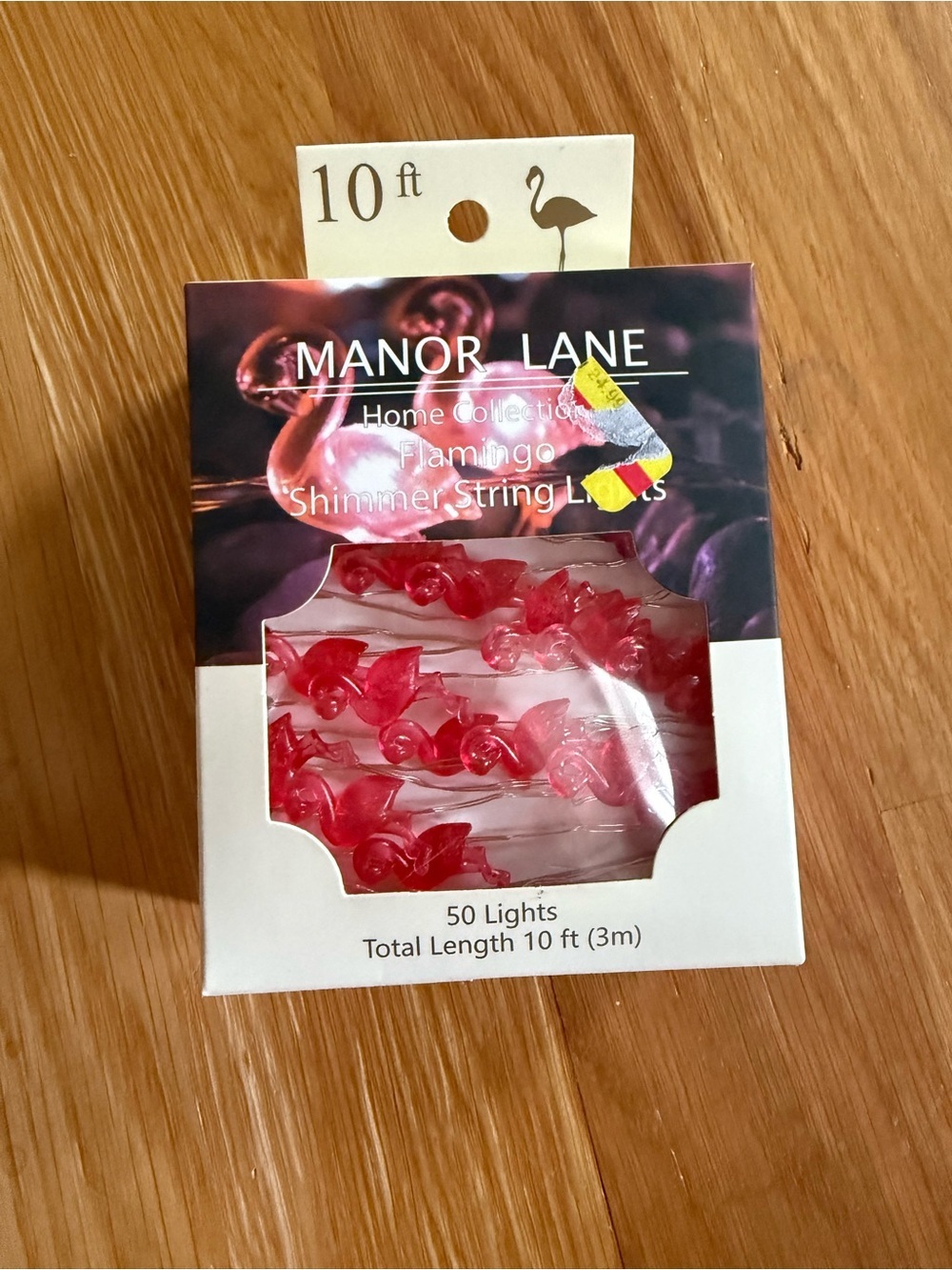 NWT Manor Lane | Pink Flamingo Shimmer String Lights - 10 Ft 50 LED